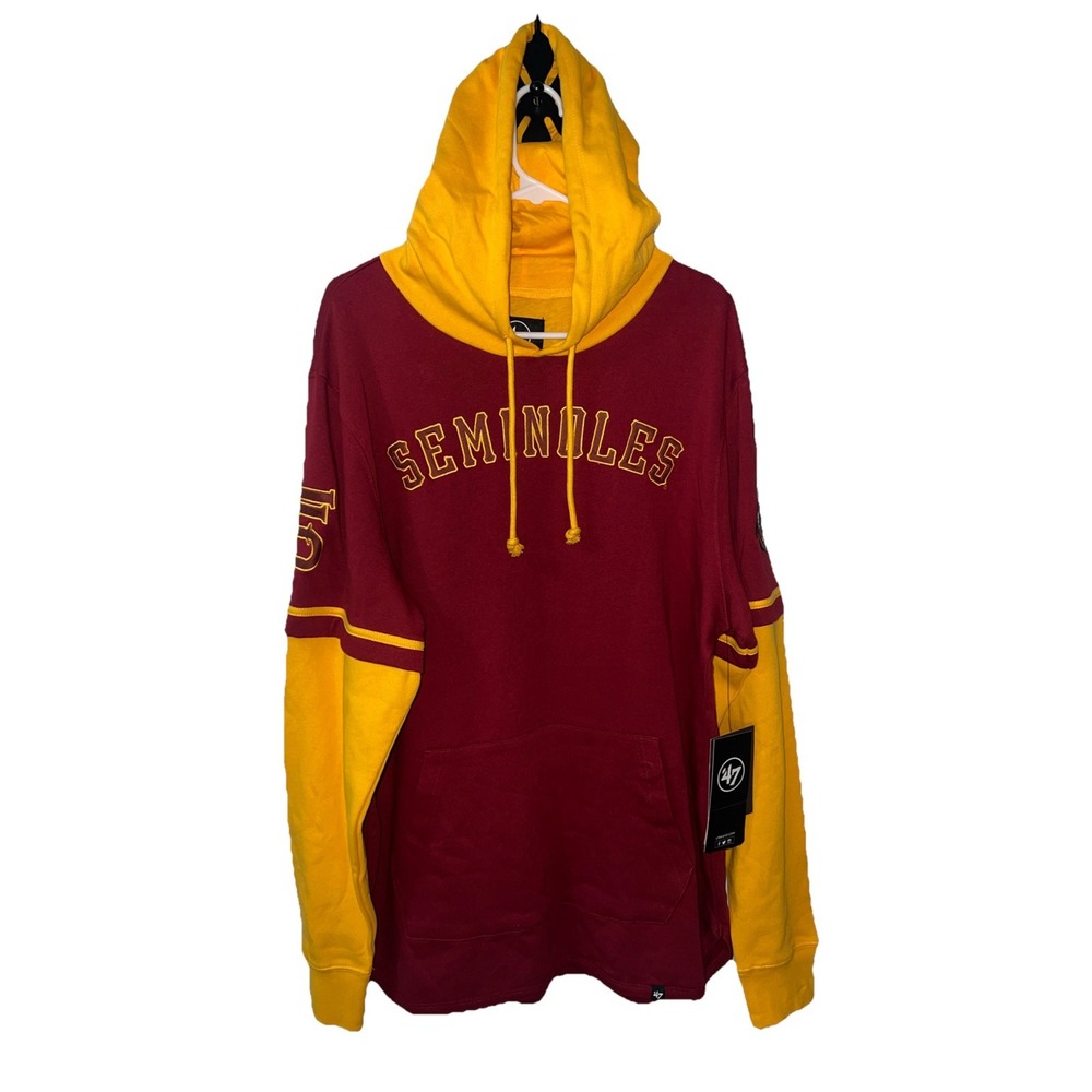 Florida State Seminoles Hoodie 47‎ Brand Adult Size Large FSU Pullover Retro ACC